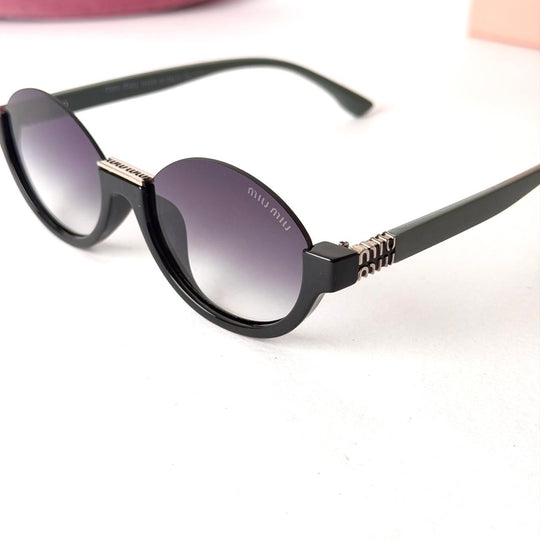 MIU MIU Rimless Round – Black Silver Gradient - Giiz store