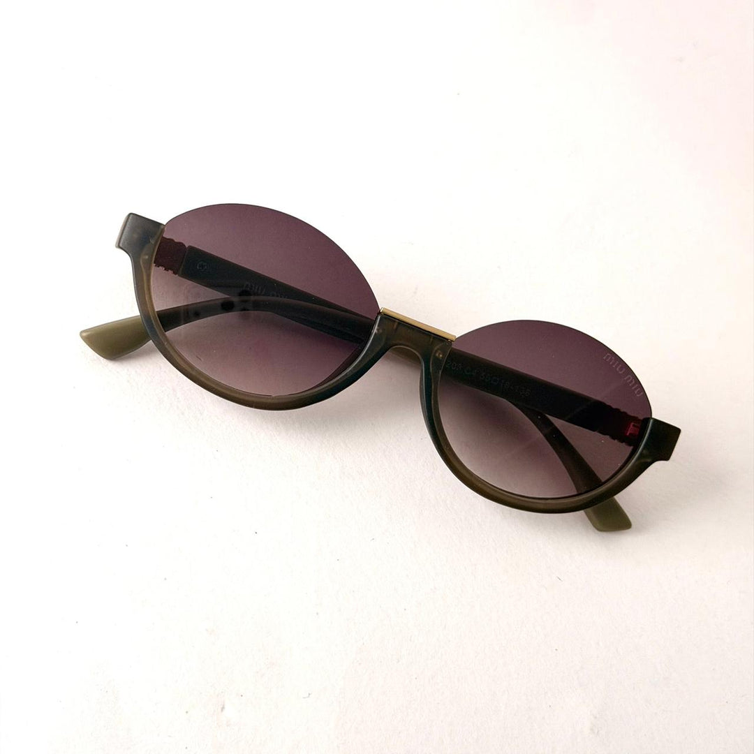 MIU MIU Rimless Round – Brown Gradient - Giiz store