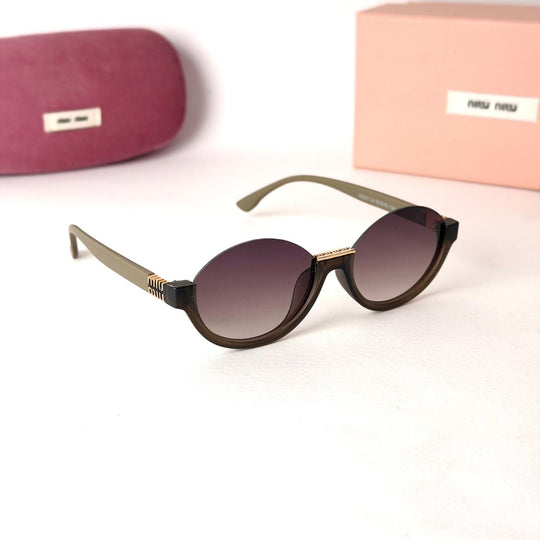 MIU MIU Rimless Round – Brown Gradient - Giiz store