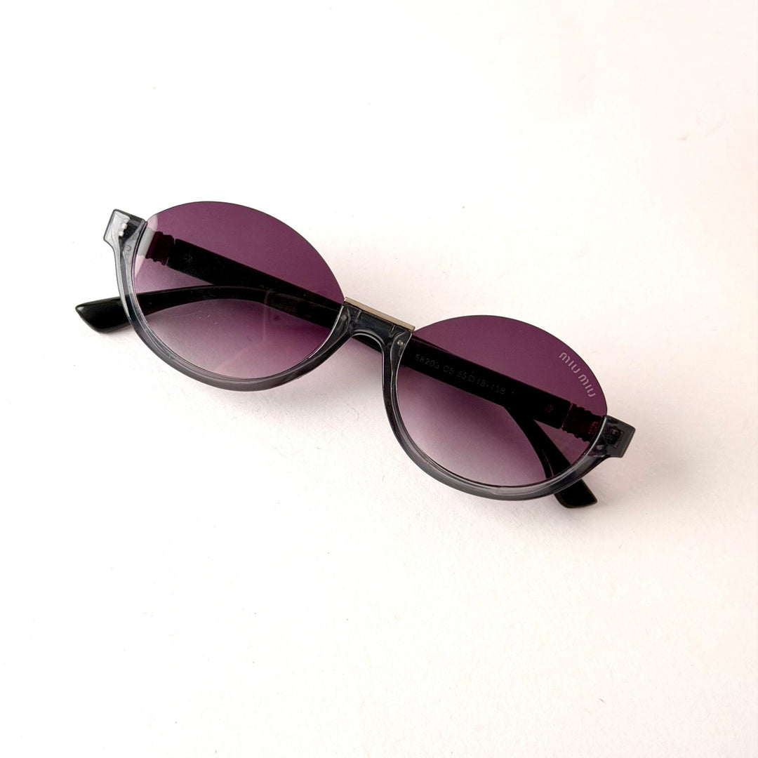 MIU MIU Rimless Round – Crystal Grey / Purple Gradient Lenses - Giiz store