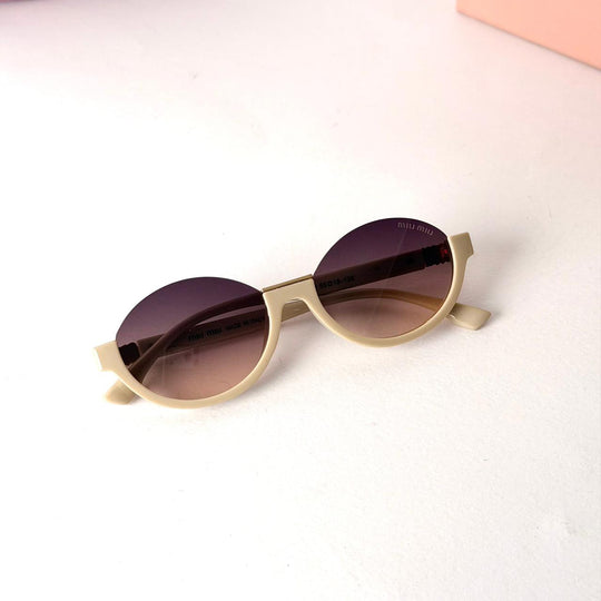 MIU MIU Rimless Round – Ivory Brown Gradient - Giiz store
