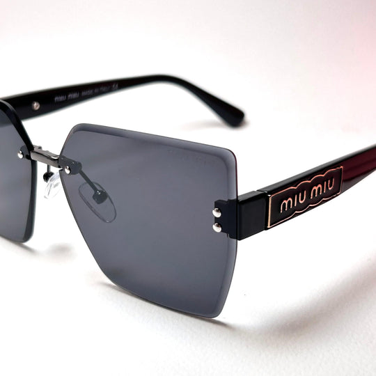Miu Miu Rimless Squarer - Black - Giiz store
