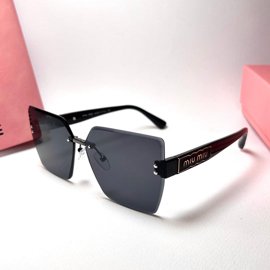 Miu Miu Rimless Squarer - Black - Giiz store