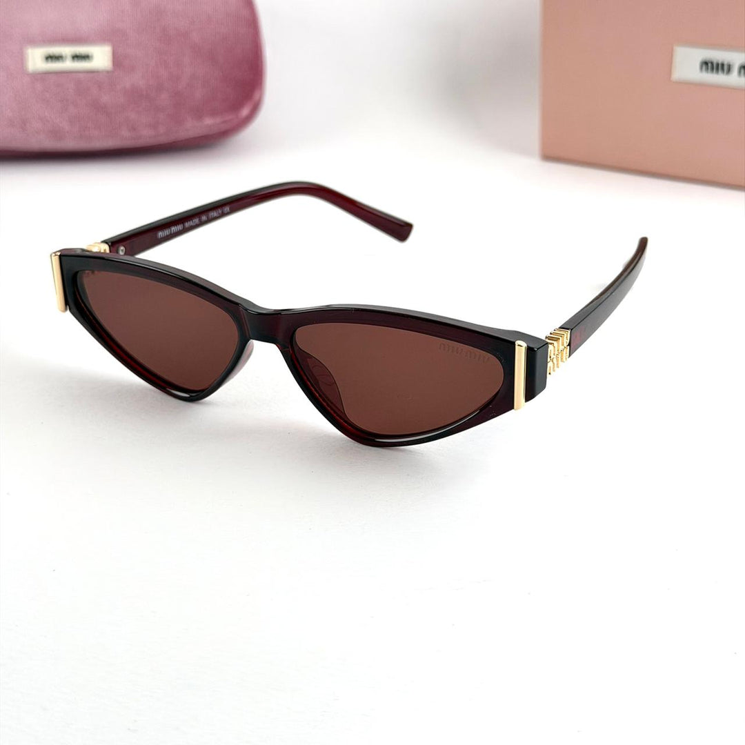 Miu Miu Sharp Cat Eye – Burgundy Brown - Giiz store