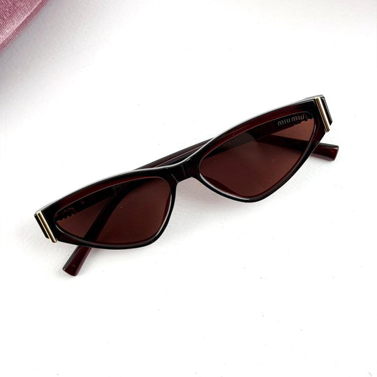Miu Miu Sharp Cat Eye – Burgundy Brown - Giiz store