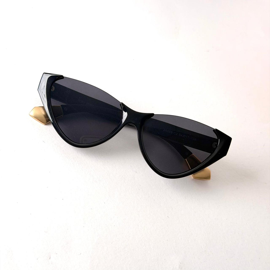 MIU MIU Sleek Cat-Eye – Black Grey - Giiz store