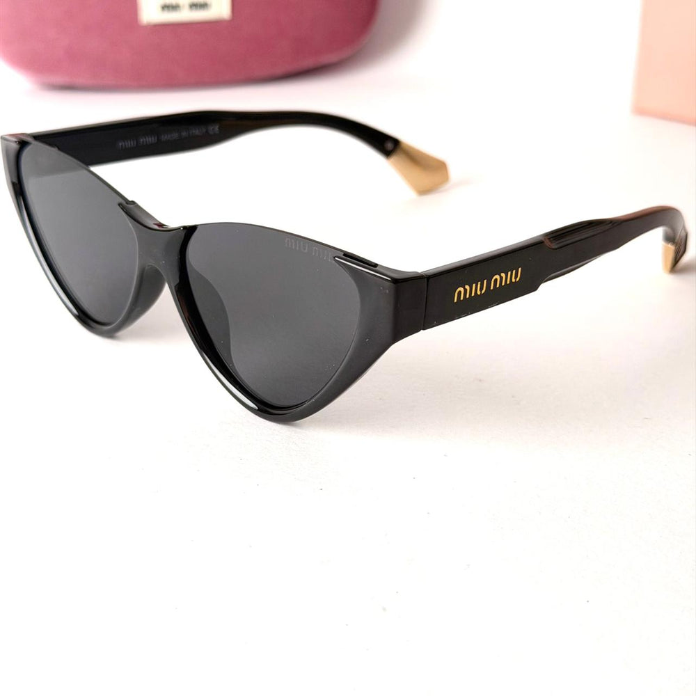 MIU MIU Sleek Cat-Eye – Black Grey - Giiz store