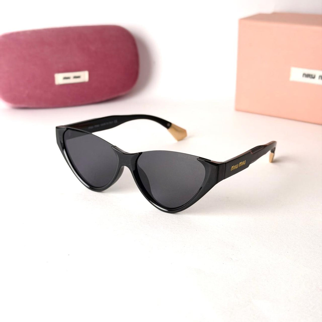 MIU MIU Sleek Cat-Eye – Black Grey - Giiz store