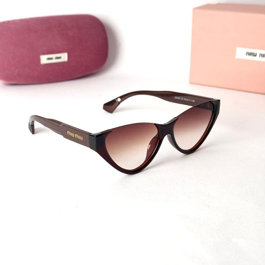 MIU MIU Sleek Cat-Eye – Dark Havana Brown Gradient - Giiz store