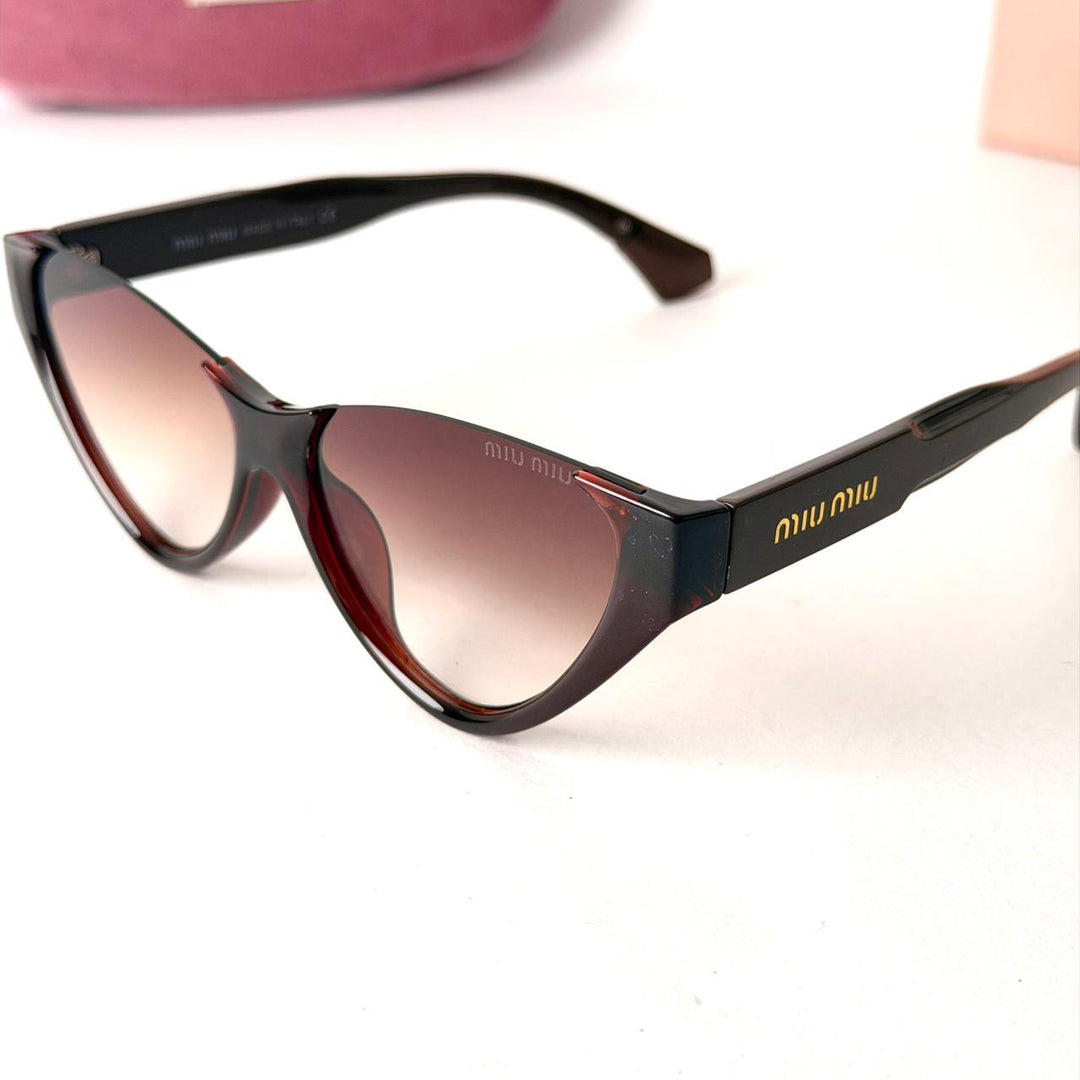 MIU MIU Sleek Cat-Eye – Dark Havana Brown Gradient - Giiz store
