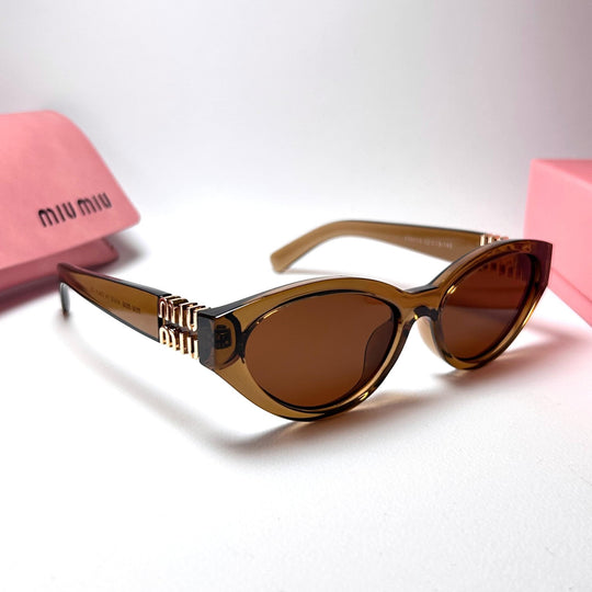 Miu Miu SMUA04 Cat Eye - Transparent Brown.