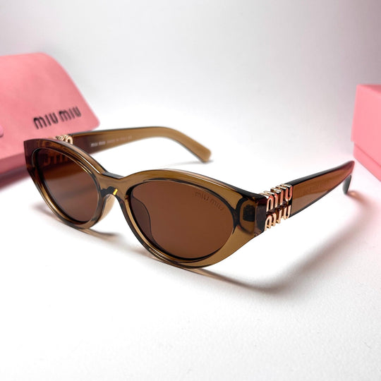 Miu Miu SMUA04 Cat Eye - Transparent Brown.
