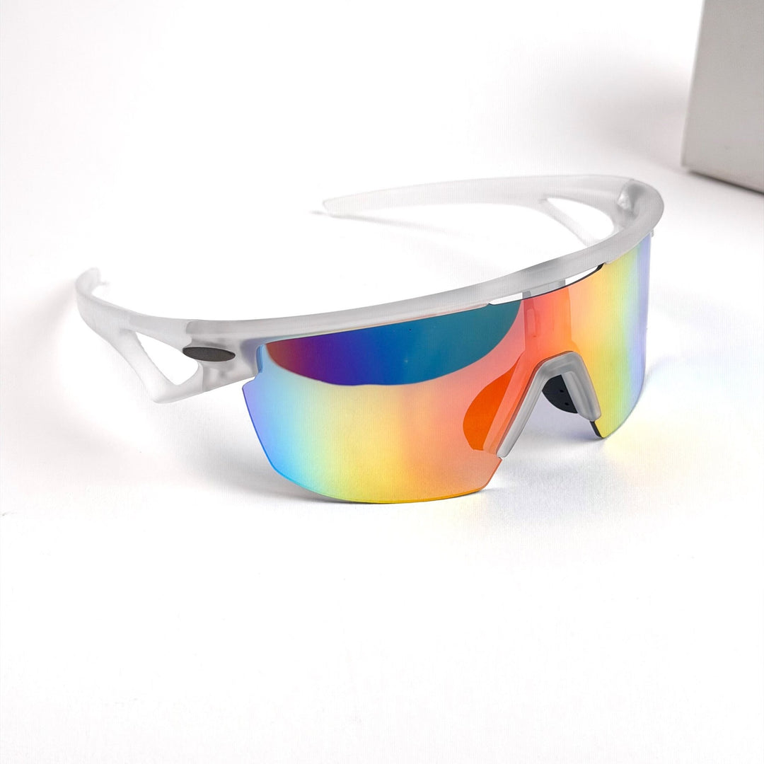 Oakley Sport Shield – Clear White Rainbow Mirror - Giiz store