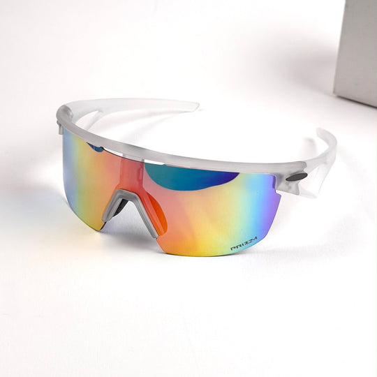 Oakley Sport Shield – Clear White Rainbow Mirror - Giiz store