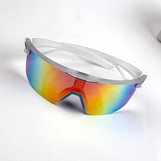 Oakley Sport Shield – Clear White Rainbow Mirror - Giiz store