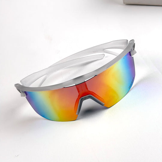 Oakley Sport Shield – Clear White Rainbow Mirror - Giiz store