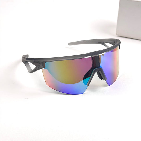 Oakley Sport Shield – Dark Grey Multicolor Mirror - Giiz store