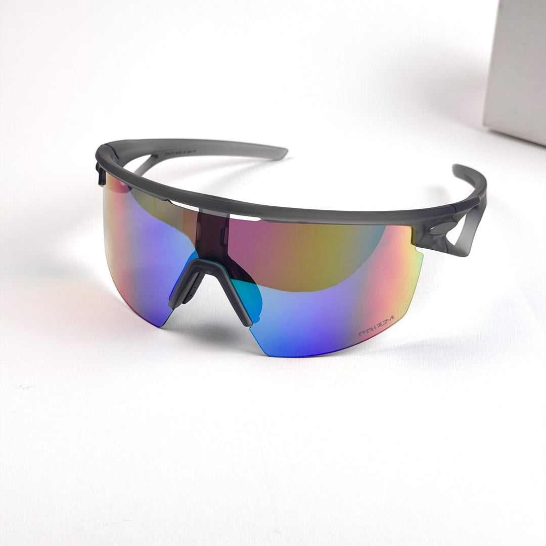 Oakley Sport Shield – Dark Grey Multicolor Mirror - Giiz store
