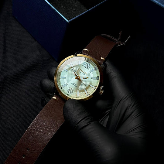 Omax GX01P62I For Him – Brown Gold Dial - Giiz store