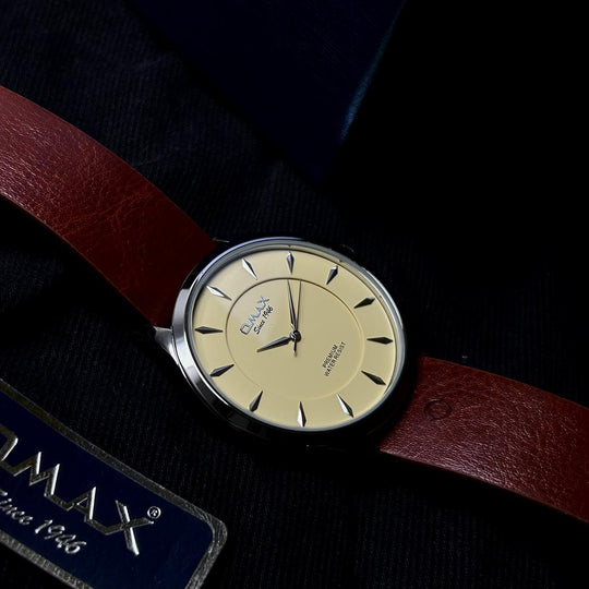 Omax SX7017 For Him – Brown Yellow Dial - Giiz store