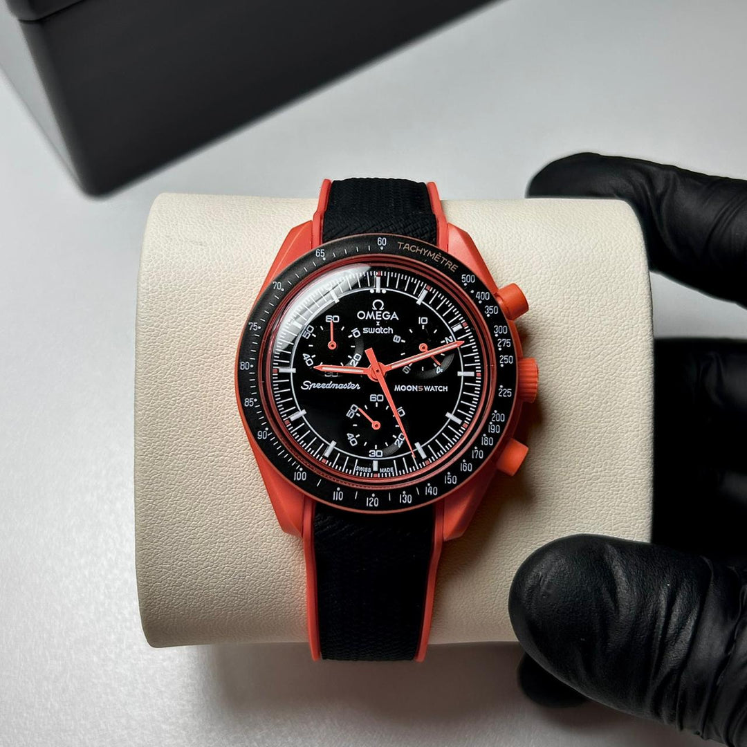 Omega MoonSwatch Mission To Mars n - Orange Black - Giiz store