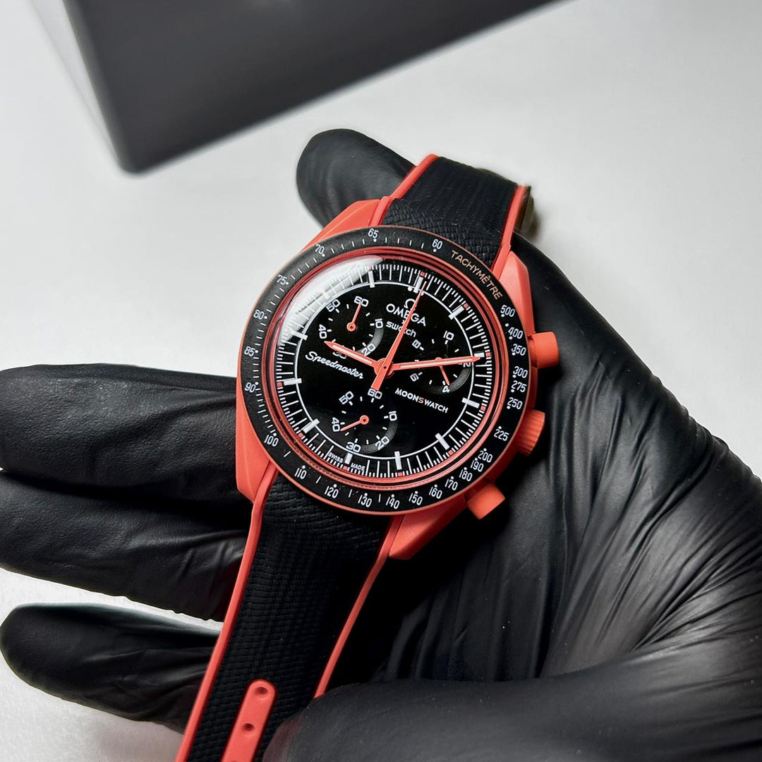 Omega MoonSwatch Mission To Mars n - Orange Black - Giiz store