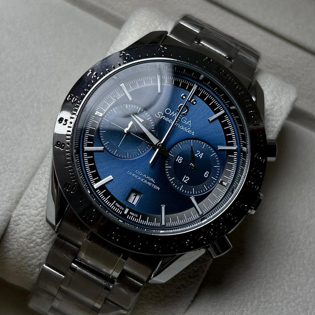 Omega Speedmaster Co - Axial Chronometer PRV Edition – Silver Blue - Giiz store