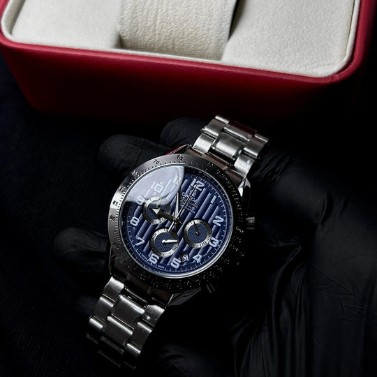 Omega Speedmaster Co - Axial Chronometer – Silver Blue - Giiz store