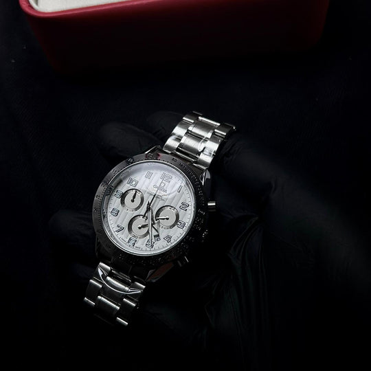 Omega Speedmaster Co - Axial Chronometer – Silver White - Giiz store