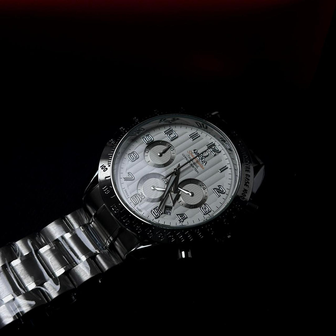 Omega Speedmaster Co - Axial Chronometer – Silver White - Giiz store