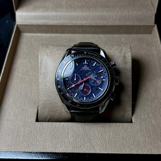 Omega Speedmaster Moonwatch Homage – Black Blue Dial - Giiz store