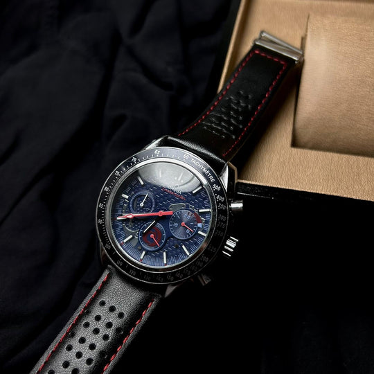 Omega Speedmaster Moonwatch Homage – Black Blue Dial - Giiz store