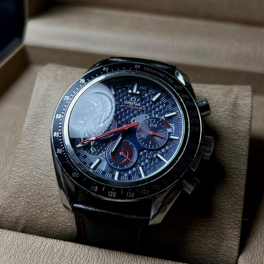 Omega Speedmaster Moonwatch Homage – Black Blue Dial - Giiz store