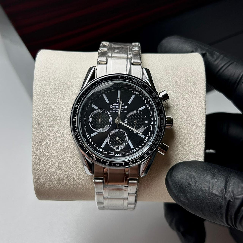 Omega Speedmaster Racing Chronograph For Him - Silver Black - Giiz store