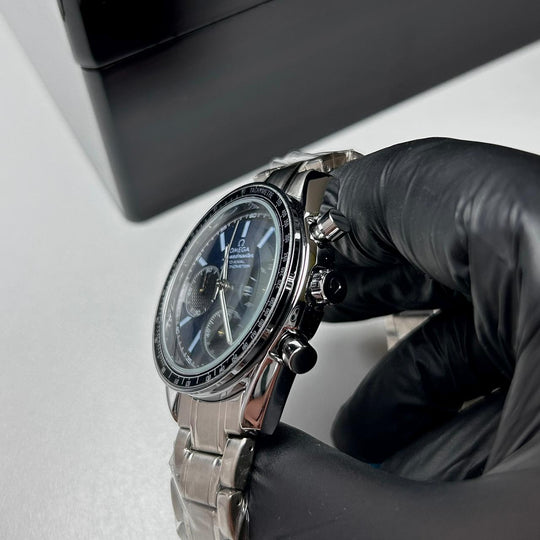 Omega Speedmaster Racing Chronograph For Him - Silver Navy - Giiz store