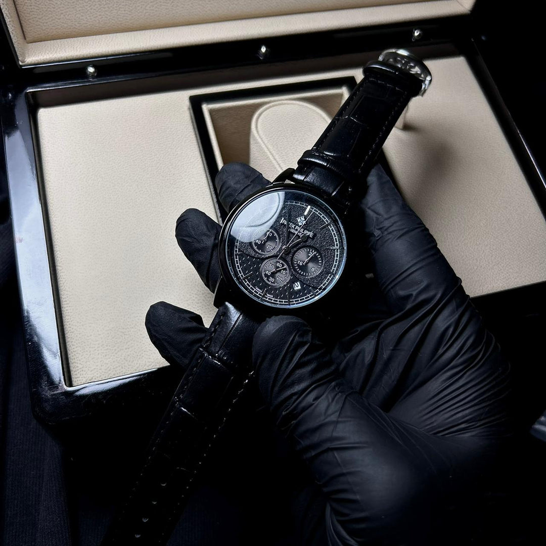 Patek Philippe Complications Chronograph Alligator Leather Edition – Black - Giiz store