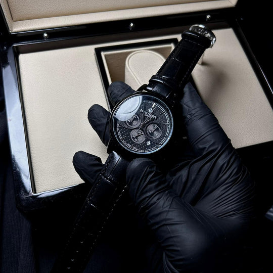 Patek Philippe Complications Chronograph Alligator Leather Edition – Black - Giiz store