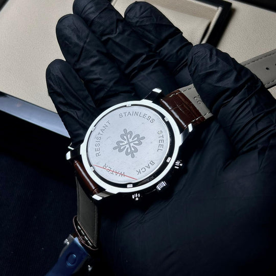 Patek Philippe Complications Chronograph Alligator Leather Edition – Black - Giiz store