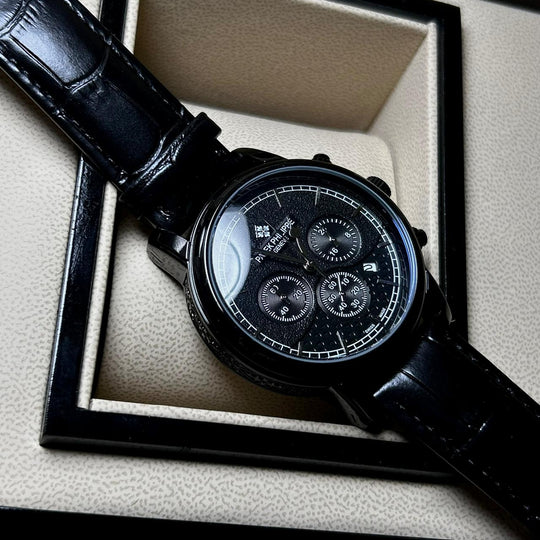 Patek Philippe Complications Chronograph Alligator Leather Edition – Black - Giiz store