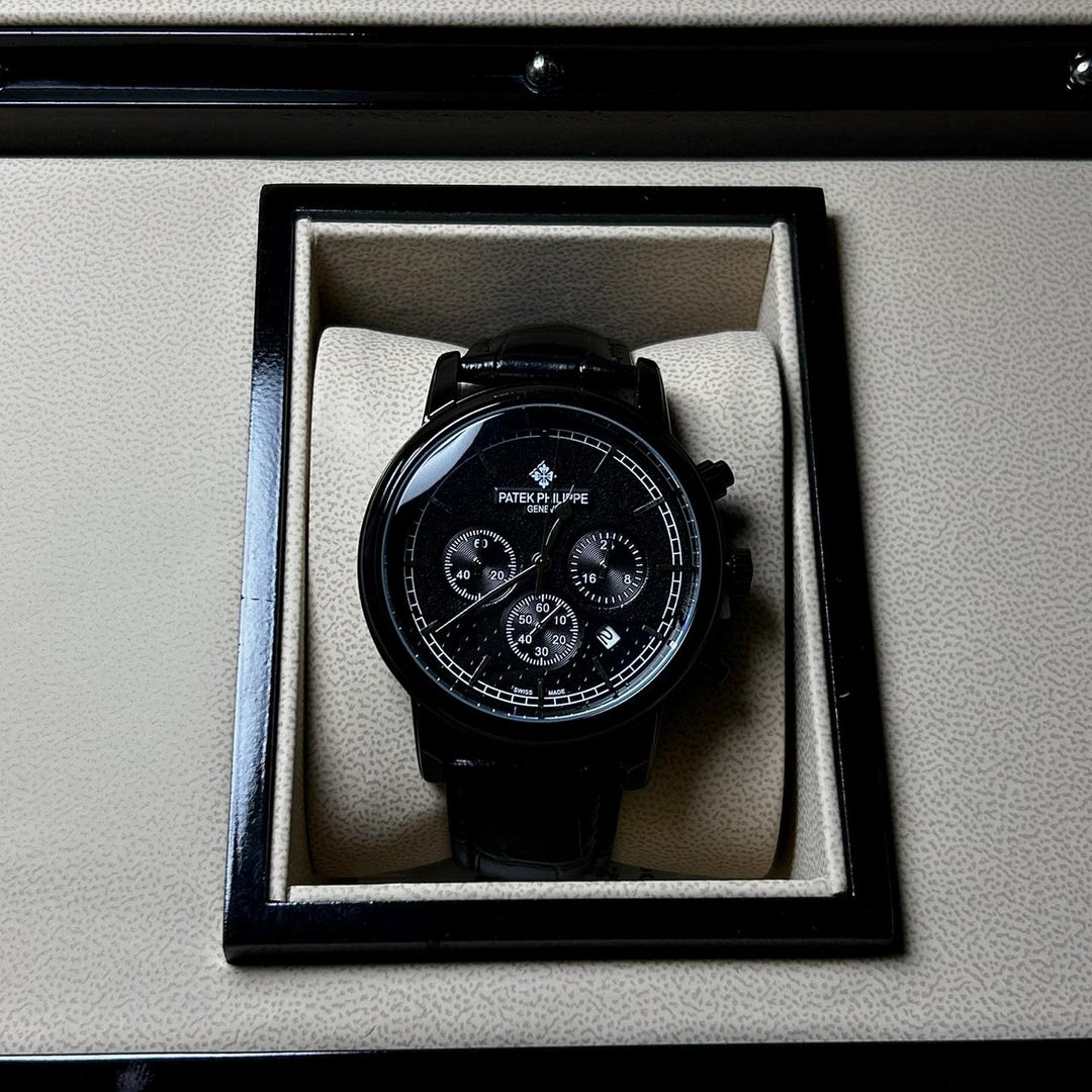 Patek Philippe Complications Chronograph Alligator Leather Edition – Black - Giiz store
