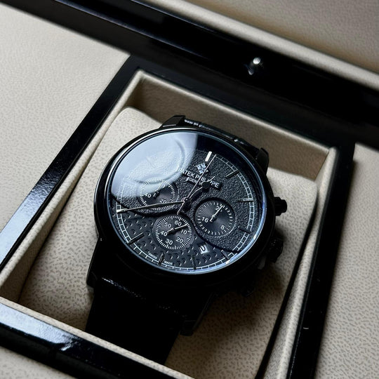 Patek Philippe Complications Chronograph Alligator Leather Edition – Black - Giiz store