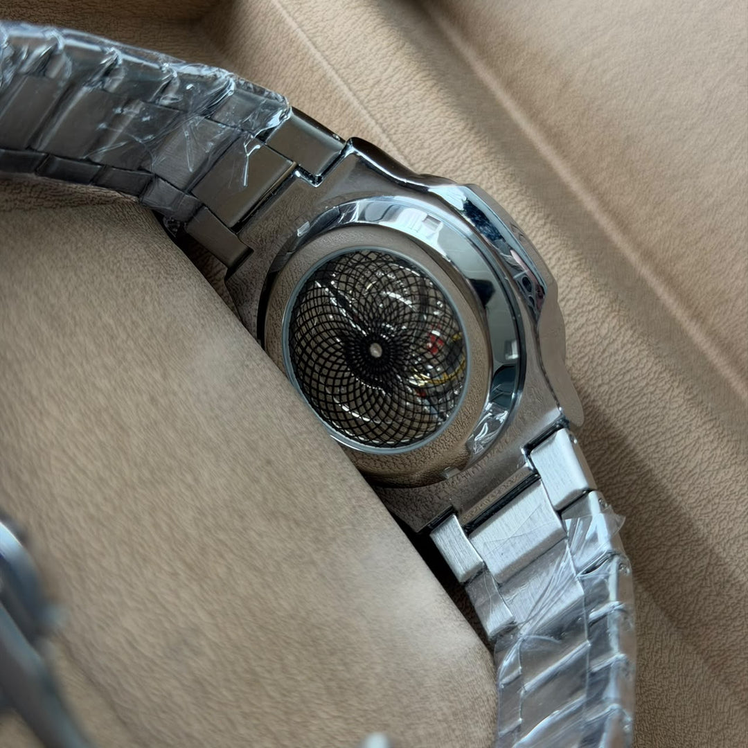 Patek Philippe Crystal Bezel Style – Silver Black Dial - Giiz store