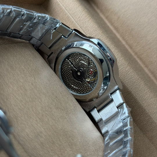 Patek Philippe Crystal Bezel Style – Silver Black Dial - Giiz store