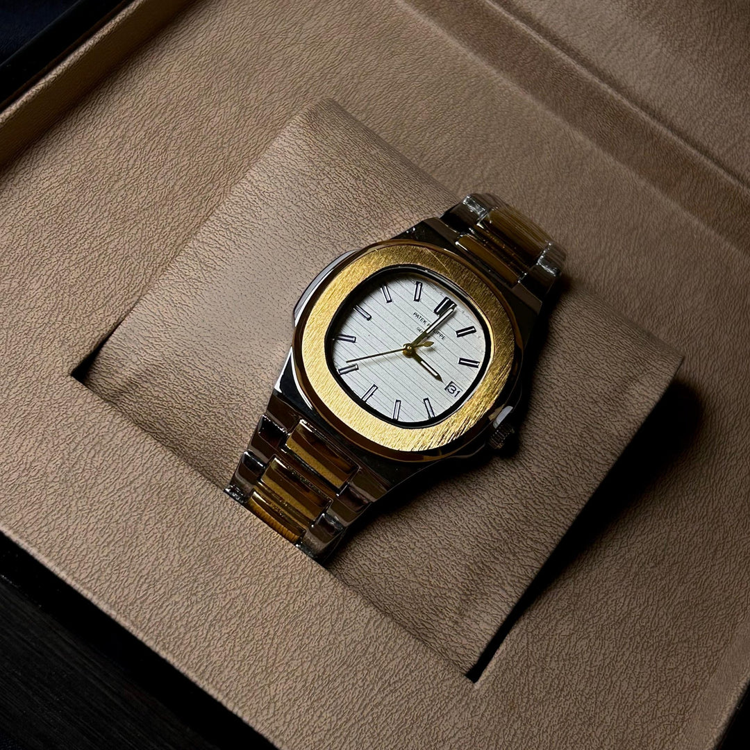 Patek Philippe Nautilus For Her - Two Tone Golden White - Giiz store