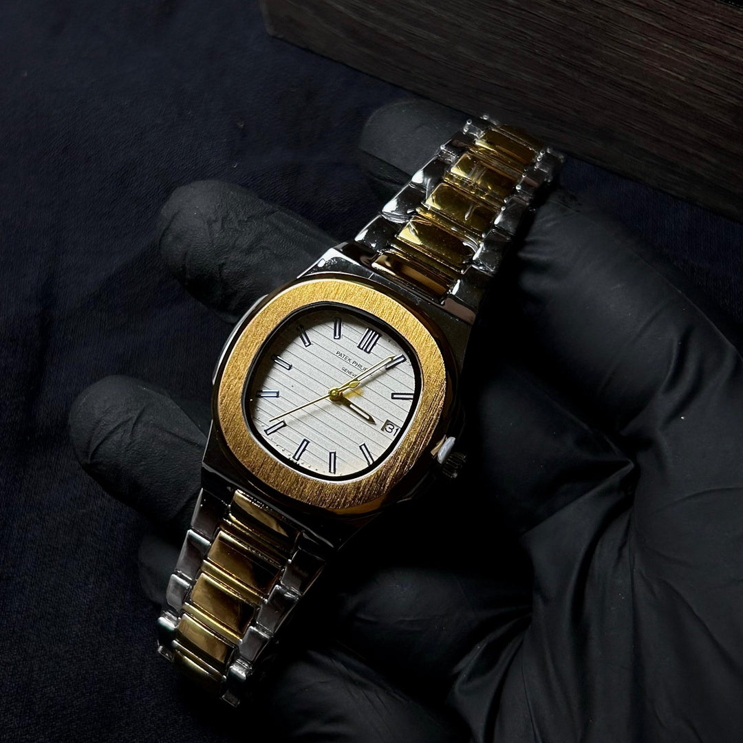 Patek Philippe Nautilus For Her - Two Tone Golden White - Giiz store