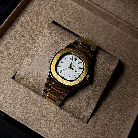 Patek Philippe Nautilus For Her - Two Tone Golden White - Giiz store