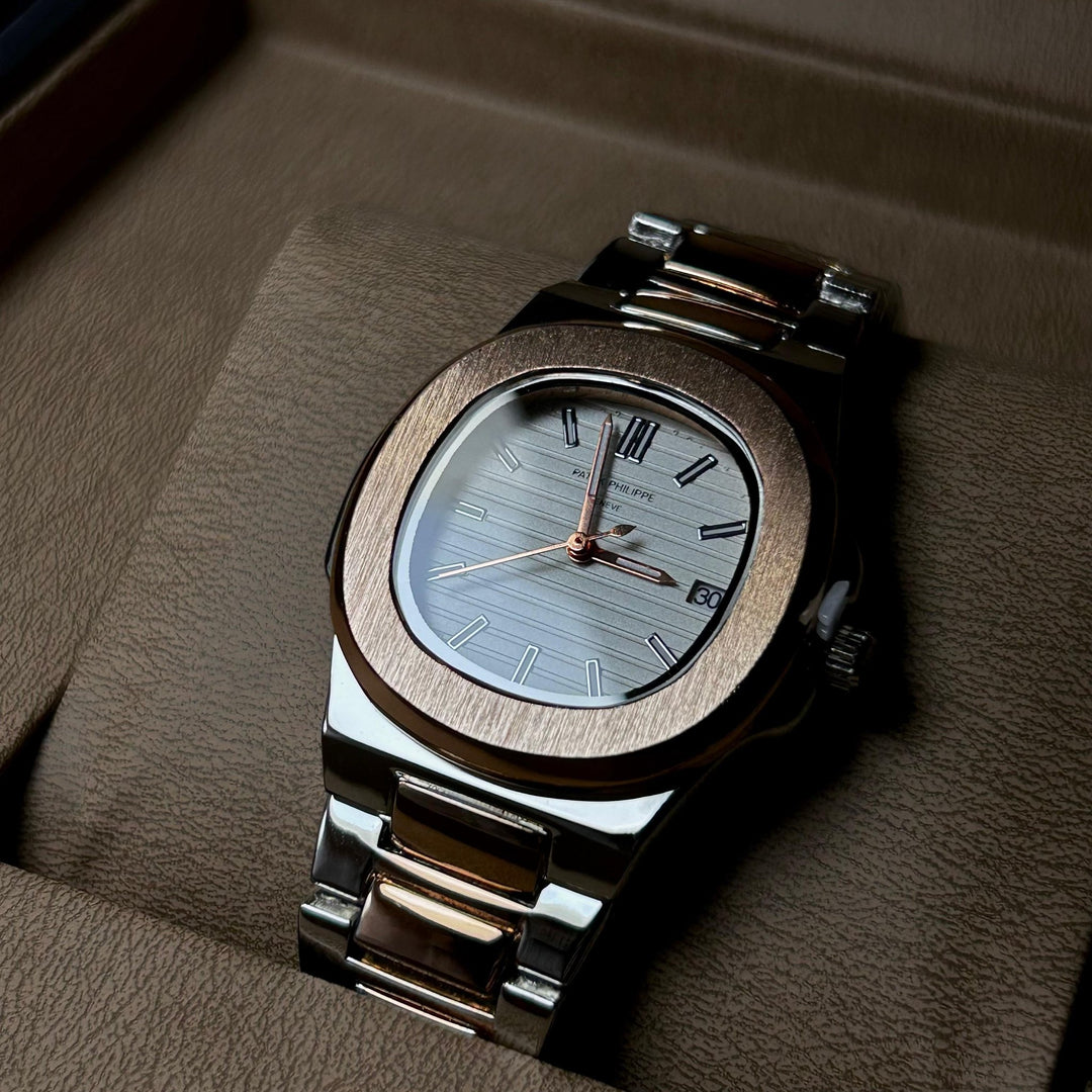 Patek Philippe Nautilus For Her - Two Tone Rose Gold White - Giiz store