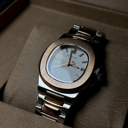 Patek Philippe Nautilus For Her - Two Tone Rose Gold White - Giiz store