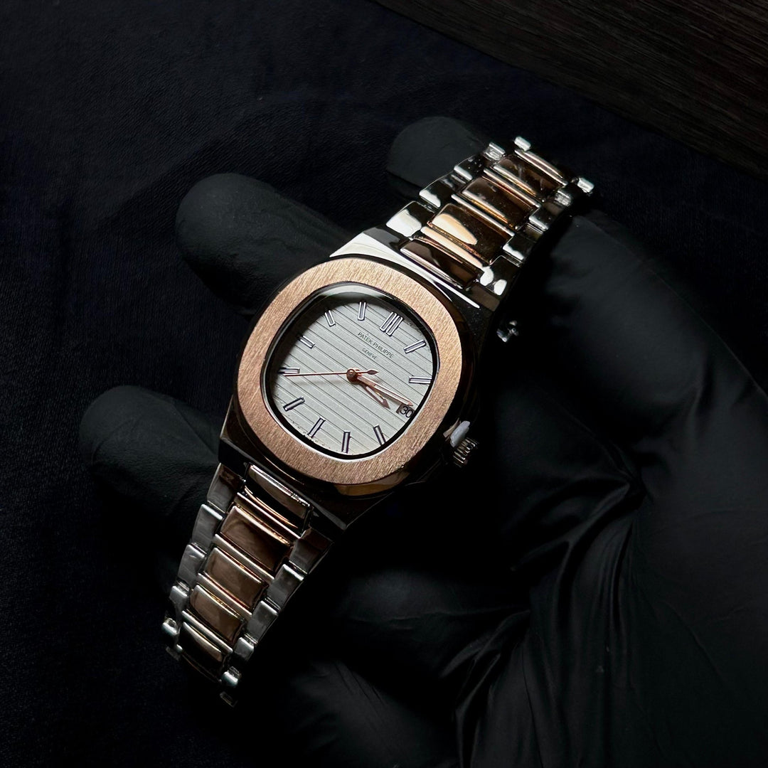 Patek Philippe Nautilus For Her - Two Tone Rose Gold White - Giiz store