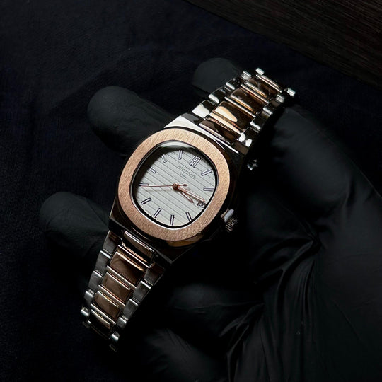Patek Philippe Nautilus For Her - Two Tone Rose Gold White - Giiz store